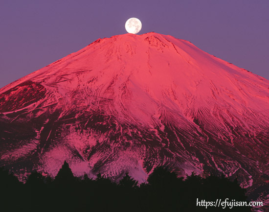 静岡県御殿場市で撮影したパール富士