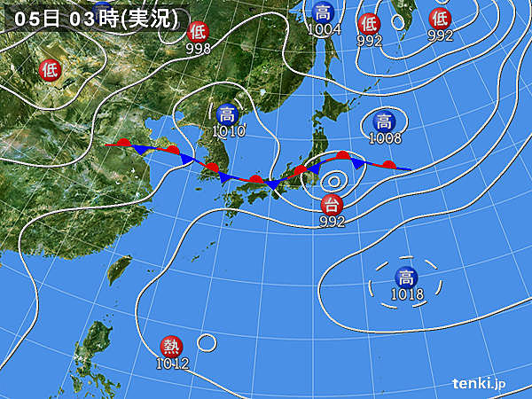 インスタ映えの富士山／天気図17070503／