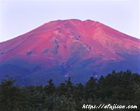 山梨県滝沢林道で撮影した赤富士